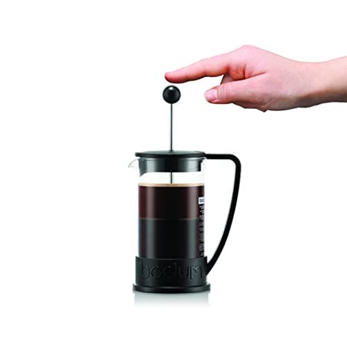 Bodum 12oz Brazil French Press Coffee Maker, High-Heat Borosilicate Glass, Black - Made in Portugal — view 4