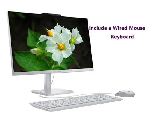 Lenovo A100 All in One Desktop Computer for Home Office, 23.8 Inch IPS FHD Display, Intel N100 Processor, 16 GB RAM, 512 GB SSD, Intel UHD Graphics, Wired Keyboard & Mouse, Windows 11 Pro, Accessories — view 2