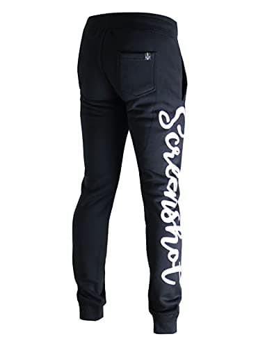 SCREENSHOT Mens Hip Hop Premium Classic Fit Urban Fleece Pants - Street Fashion Sweatpants Ribbed Wasteband with Drawstring, P1113-black/Black, Large — view 5