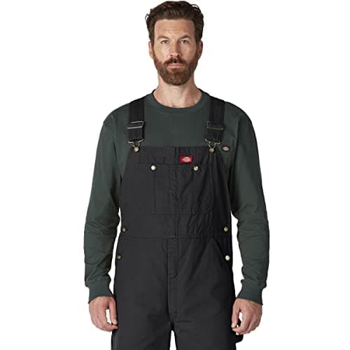 Dickies Mens Bib Overalls, Rinsed Black, 34W x 32L US — view 3