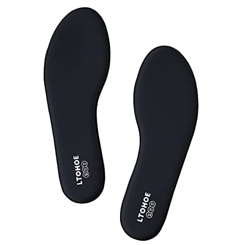 Memory Foam Insoles for Men, Replacement Shoe Inserts for Work Boot, Running Shoes, Hiking Shoes, Sneaker, Cushion Shoe Insoles for Foot Pain Relief, Comfort Inner Soles 6mm Black US 10