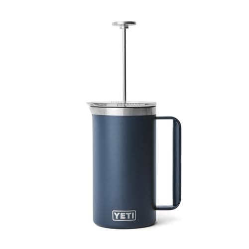 YETI Rambler 34 oz. French Press Coffee Maker, with GroundsControl Filter, Navy — view 2