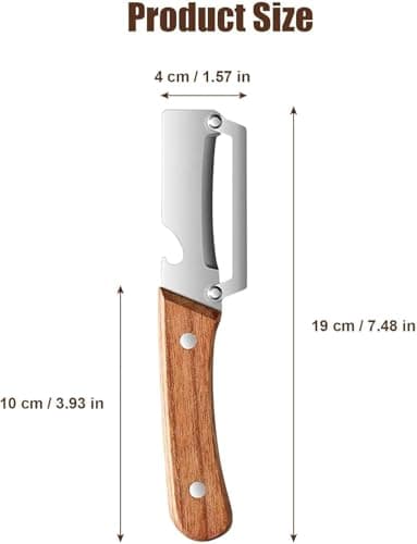 Premium Vegetable Peeler with Wooden Handle and Bottle Opener: 2-in-1 Stainless Steel Kitchen Tool for Fruit Apple Potato Pumpkin Papaya (2 PCS) — view 5