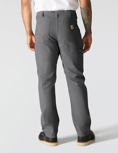 Carhartt Men's Rugged Flex Rigby Dungaree Pant, Gravel, 30W X 32L