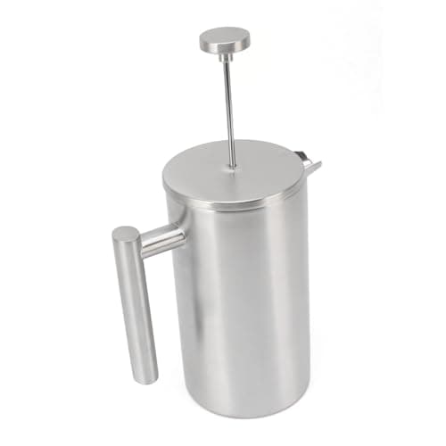 AIToWisely Portable Heatable French Press Coffee Maker, Dishwasher Safe, Double Wall Insulated Stainless Steel, 1L Capacity for Hot Coffee and Loose Tea — view 8