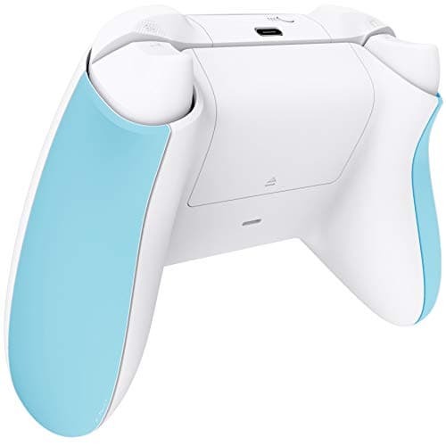 eXtremeRate DIY Controller Grip for Xbox Series X & S, Heaven Blue Replacement Left Right Side Rails, Replacement Parts Rear Shell for Xbox Core Wireless Controller [Controller Excluded] — view 3