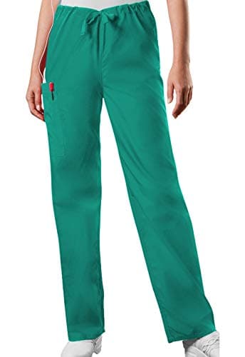 Cherokee unisex-adult Drawstring Cargo Scrub Pant, Surgical Green, X-Small