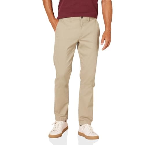 Amazon Essentials Men's Slim-Fit Casual Stretch, Khaki, 38W x 32L