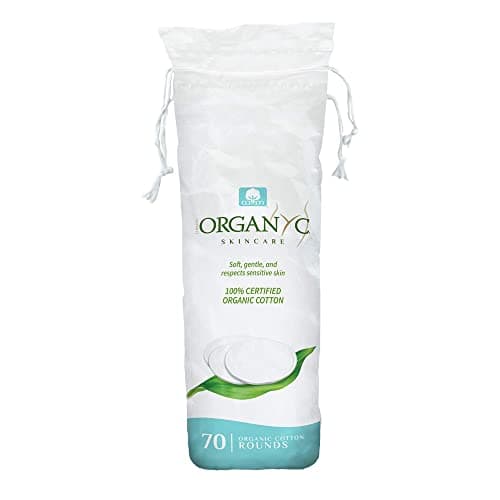 Organyc - 100% Organic Cotton Rounds Chemical Free, For Sensitive Skin (70 Count) - Daily Cosmetics. Beauty and Personal Care