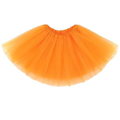 XINXIYAN Orange Tutu Skirts for Women Halloween Costume Adult Party Favor Dance Tulle Skirts