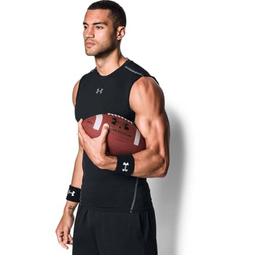 Under Armour Men's 3-inch Performance Wristband 2-Pack, Black (001)/White, One Size Fits All — view 4