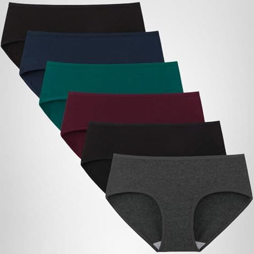 INNERSY Womens Underwear Cotton Hipster Panties Regular & Plus Size 6-Pack(Medium,Dark Vintage) — view 8