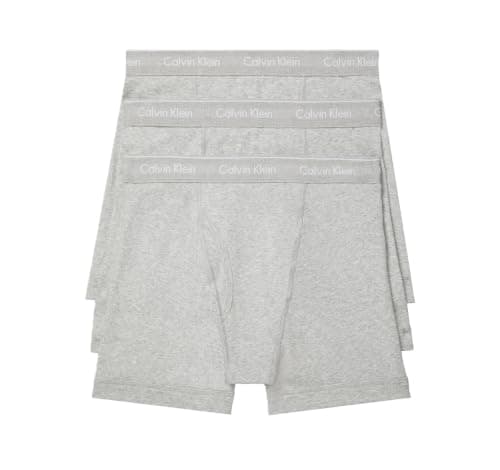 Calvin Klein Men's Cotton Classics 3-pack Boxer Brief, 3 Grey Heather, Large