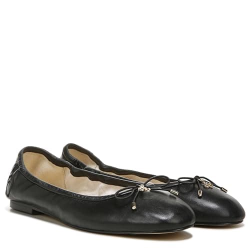 Sam Edelman Women's Felicia Ballet Flat, Black Leather, 7 Medium US — view 4
