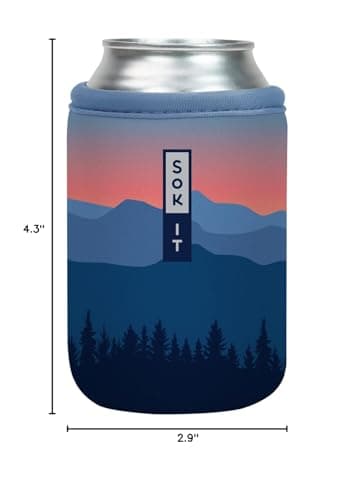 Sok It CanSok Sleeve for Beer & Soda Insulated Neoprene Cover (Blue Ridge, 12oz Can Sleeve) — view 4
