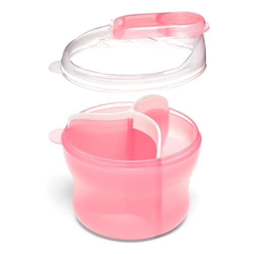 Munchkin Formula Dispenser for Baby Bottle Feeding On The Go, Easy-Pour Spout for Powdered Formula & Cereal, 3 Compartments, 9 Ounce, Pink — view 4