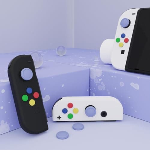 eXtremeRate PlayVital Switch Joystick Caps, Switch Lite Thumbstick Caps, Silicone Analog Cover for Switch OLED Joycon Thumb Grip Rocker Caps for Nintendo Switch & Switch Lite - Light Violet — view 5