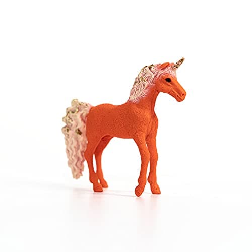 Schleich bayala, Unicorn Toys, Unicorn Gifts for Girls and Boys 5-12 Years Old, Orange Unicorn Foal