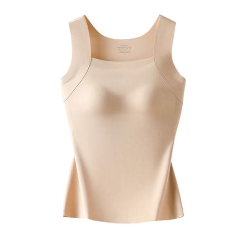 Women's U Neck Shapewear Built-in Bra Tank High Strechy Sleeveless Slim Tops Camisole Workout Tops Padded Yoga Shirts — view 7