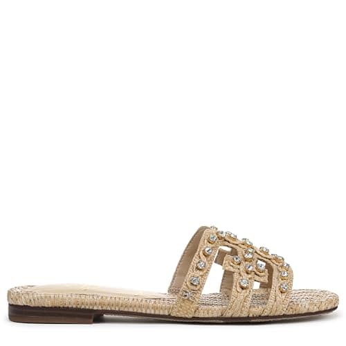 Sam Edelman Women's Bay Flat Sandal, Bleached Beechwood Jewel, 7.5 — view 5