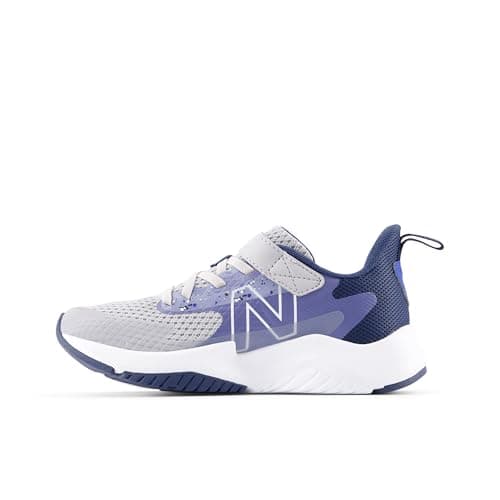 New Balance Kid's Rave Run V2 Hook & Loop Running Shoe, Raincloud/Dream State/Nb Navy, 8 M Toddler