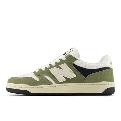 New Balance Men's 480 V1 Premium Sneaker, Dark Olivine/Sea Salt, 10.5 M