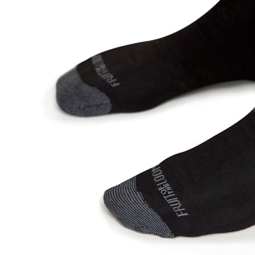 Fruit of the Loom Men's Dual Defense Crew Socks (12 Pack), Black, Medium (6 - 12) — view 5