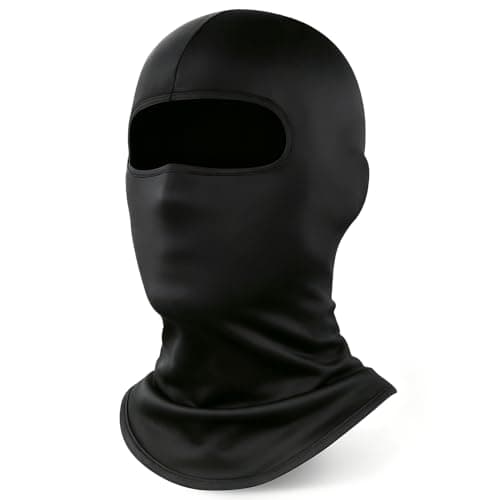 YESLIFE Black Ski Mask, Balaclava Face Mask for Men and Women - Skiing, Snowboarding, Motorcycle, UV Protection & Wind Protection