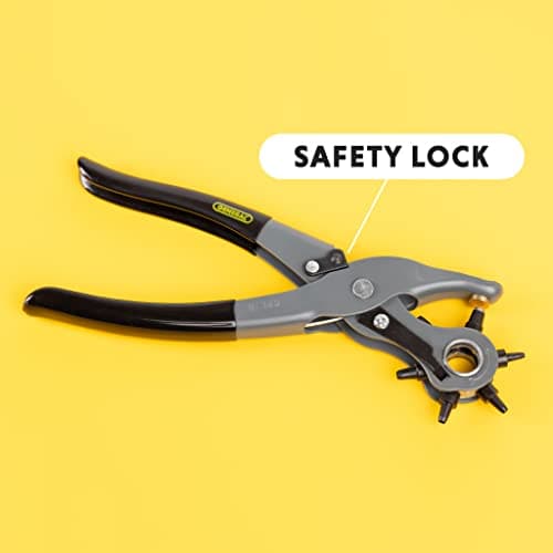 General Tools Leather Hole Punch Tool - 6 Multi-Hole Sizes for Leather, Rubber, & Plastic - Hobbies & Crafts 8.5 inches — view 5