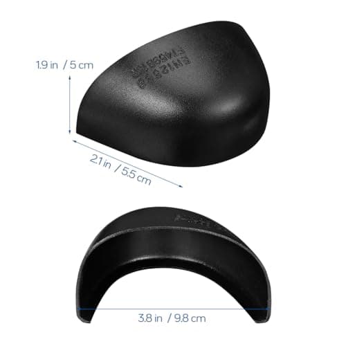 VILLCASE 2 Pairs Anti-Smash Safety Toe Caps for Work Boots Iron Toe Covers Inserts for Men Women Removable Shoe Protectors for Construction and Industrial Use — view 3