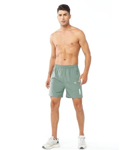 NORTHYARD Men's Athletic Running Shorts Quick Dry Workout Shorts 7"/ 5"/ 9" Lightweight Sports Gym Basketball Shorts Hiking Exercise LODENFROST-5inch XL — view 4