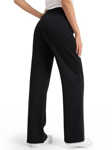 Tallemon Women's Tall 34in Sweat Pants Straight Leg Elevated Seams Comfy Gym Running Trouser Streetwear, Black, XXL
