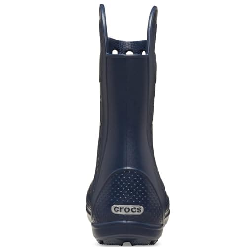 Crocs Unisex-Child Handle It Rain Boots, Navy Blue, 12 Little Kid — view 2