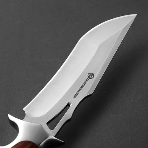 DRACHENADER Fixed Blade Knife with Leather Sheath, Full Tang Survival Knife, M390 Steel Hunting and Camping Outdoor Survival and Bushcraft — view 7