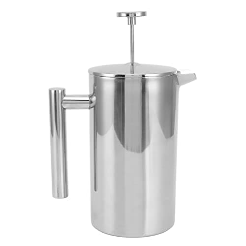 SIXRUN 304 Stainless Steel French Press Coffee Maker 34oz Large Capacity Insulated Double Wall with Filter Screen for Hot Tea and Cold Brew (800ml) — view 3