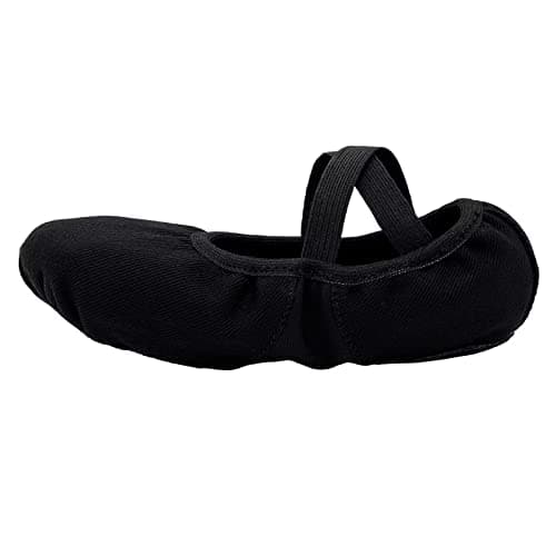 s.lemon Stretch Ballet Shoe,Girls Women Split Sole Elastic Dance Slippers Ballet Shoes LGM Black 42