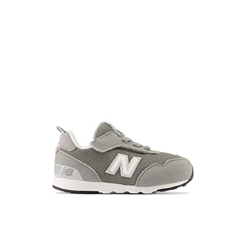 New Balance Kid's 515 V1 New-b Hook and Loop Sneaker, Slate Grey/White, 8 Wide Toddler — view 2