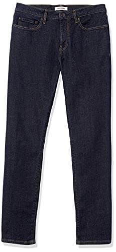 Amazon Brand - Goodthreads Men's Comfort Stretch Slim-Fit Jean, Rinse/Dark Blue, 33W x 34L — view 4