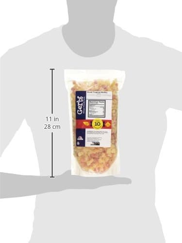 Gerbs Dried Tropical Fruit Mix, 2 LBS. - Unsulfured -Top 14 Food Allergy Free & Non GMO - Diced Mango, Pineapple, Papaya Sweetened — view 8