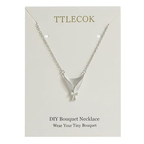 TTLECOK DIY Bouquet Necklace Wearable Mini Vase Jewelry Collection Chain Trendy Flower Holder Pendant to Insert Dried or Real Blooms