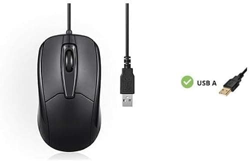 Perixx PERIMICE-209 3 Button USB Wired Mouse - Optical - 1000 DPI - 5.9 Ft Cable - Black — view 3
