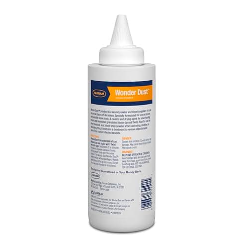 Farnam Wonder Dust Wound Powder, Blood Coagulant for Horses and Show Stock, for Use on Proud Flesh, Granulated Tissue, 4 Ounces — view 8