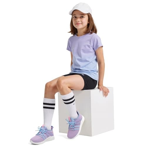 RUNSIDE Boys Girls Tennis Shoes Kids Lightweight Breathable Sneakers Lace-up Running Athletic Shoes for Toddler/Little Kid/Big Kid Purple — view 6