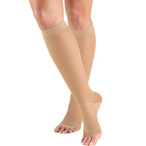 Truform 1772, Women's Compression Stockings,Sheer, Knee High, Open Toe, 15-20 mmHg, Medium, Nude - 0.25 pound (1772ND-M) — view 10