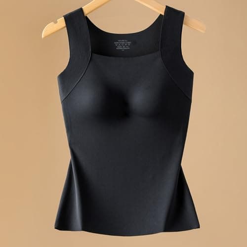 Women's U Neck Shapewear Built-in Bra Tank High Strechy Sleeveless Slim Tops Camisole Workout Tops Padded Yoga Shirts — view 6