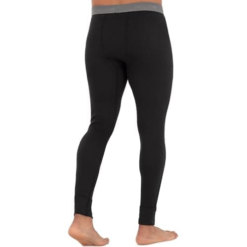 Fruit of the Loom Men's Recycled Premium Waffle Thermal Underwear Long Johns Bottom (1, 2, 3, and 4 Packs), Black, Large — view 2