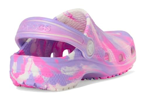 Crocs Unisex Classic Marbled Tie-Dye Clogs (Toddler) Pink Crush/Multi 10 Medium — view 4