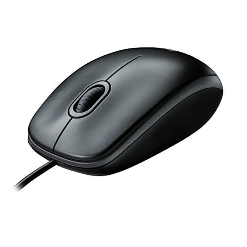 Logitech B100 Ambidextrous Wired Mouse - Black