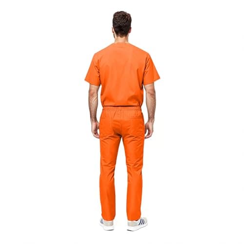 Women's Scrub Set - Medical Scrub Top and Pant, Mandarin Orange, Medium — view 5