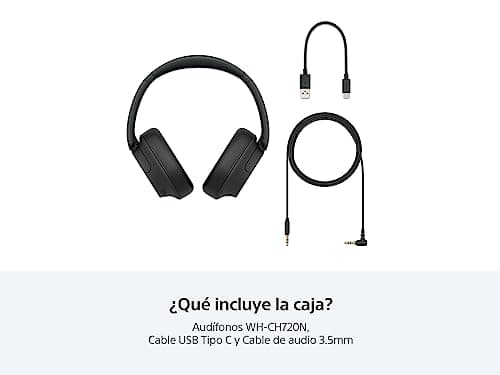 Sony WH-CH720NB Noise Canceling Wireless Bluetooth Headphones - Built-in Microphone - up to 35 Hours Battery Life and Quick Charge - Black - International Version — view 7